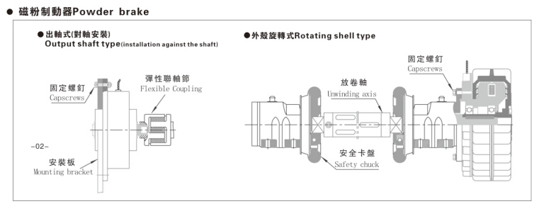 磁粉制動(dòng)器安裝方式，磁粉制動(dòng)器廠家常用7種方式